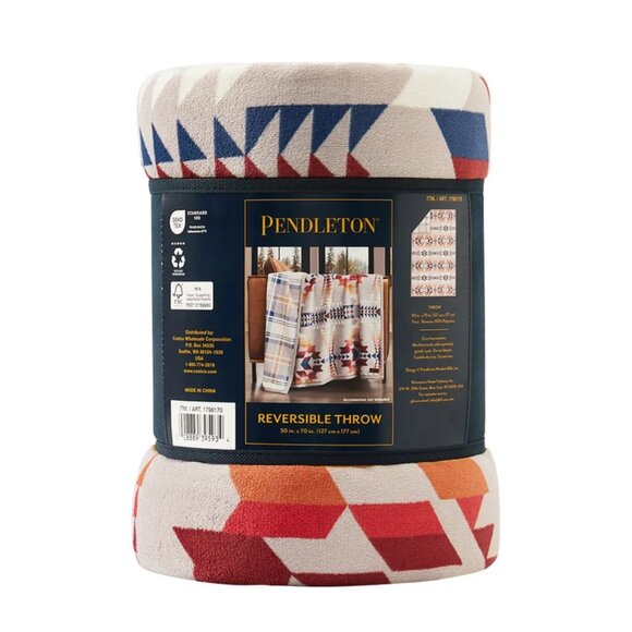 Pendleton Reversible Plush Throw Legend Lake Gray - Picture 3 of 7